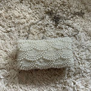 vintage pearl clutch purse